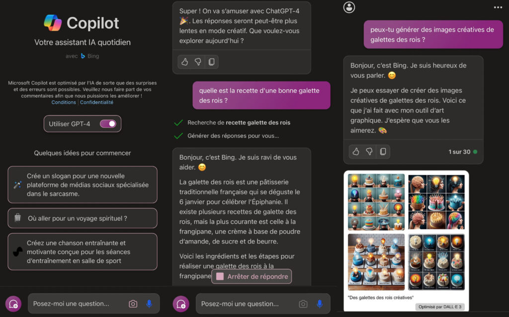 L'interface de Microsoft Copilot sur iPhone // Source : Marcus Dupont-Besnard pour Numerama L'interface de Microsoft Copilot sur iPhone // Source : Marcus Dupont-Besnard pour Numerama