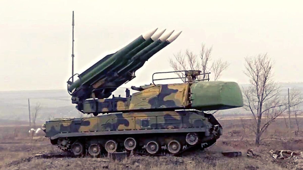 Un bouk M1 de l'armée ukrainienne. // Source : EspressoTV Un bouk M1 de l'armée ukrainienne. // Source : EspressoTV