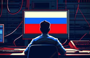 La Russie a entamé une nouvelle campagne d'infiltration des réseaux occidentaux. // Source : Numerama avec Midjourney