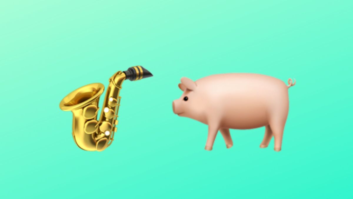 Un cochon qui joue du saxophone. // Source : Emojipedia / Montage Canva Un cochon qui joue du saxophone. // Source : Emojipedia / Montage Canva