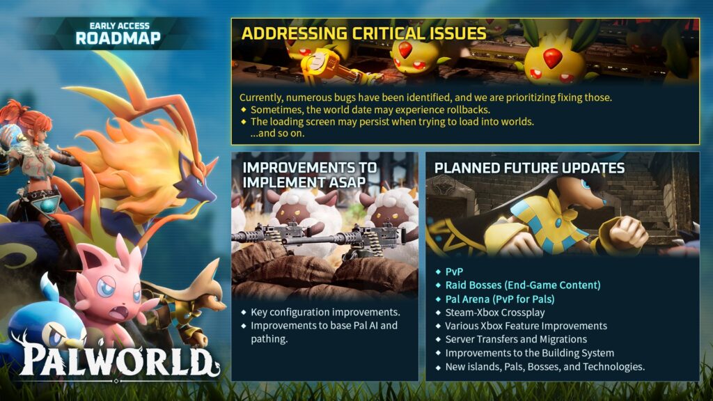Les chantiers de Palworld // Source : Pocketpair Les chantiers de Palworld // Source : Pocketpair