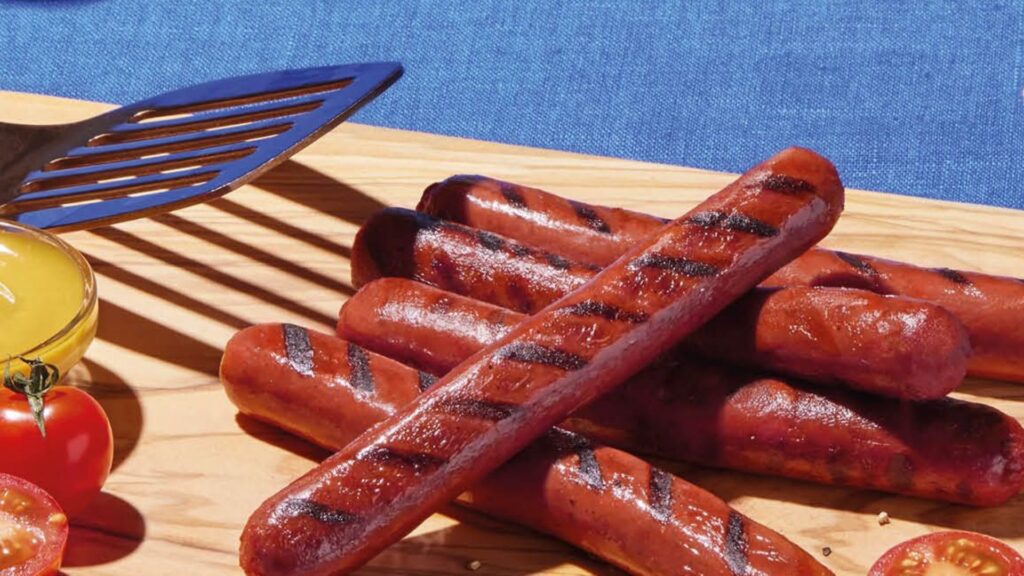 Extrait d'une publicité de la marque HappyVore pour des merguez végétales. // Source : HappyVore Extrait d'une publicité de la marque HappyVore pour des merguez végétales. // Source : HappyVore