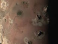 La lune Io de Jupiter, vue de très près, par la sonde Juno. // Source : Nasa / Kevin M. Gill
