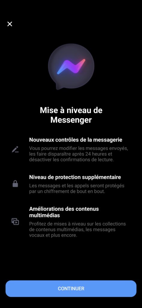 mise à niveau messenger mise à niveau messenger