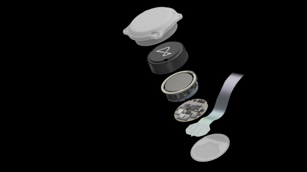 Les différentes couches de l'implant. // Source : Neuralink Les différentes couches de l'implant. // Source : Neuralink