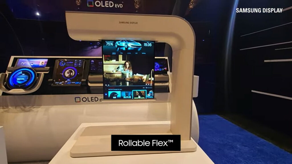 Samsung display rollable flex // Source : Samsung Samsung display rollable flex // Source : Samsung
