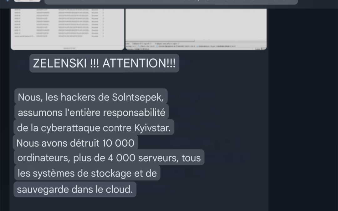 La revendication sur la chaîne Telegram des hackers. // Source : Numerama La revendication sur la chaîne Telegram des hackers. // Source : Numerama