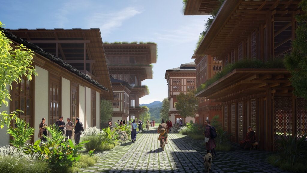 Les futures rues de Mindfulness City // Source : Big Les futures rues de Mindfulness City // Source : Big