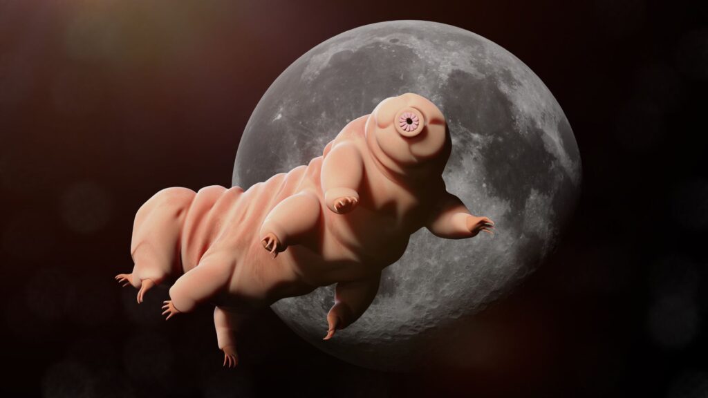 Les tardigrades survivent sur la Lune // Source : Canva Les tardigrades survivent sur la Lune // Source : Canva