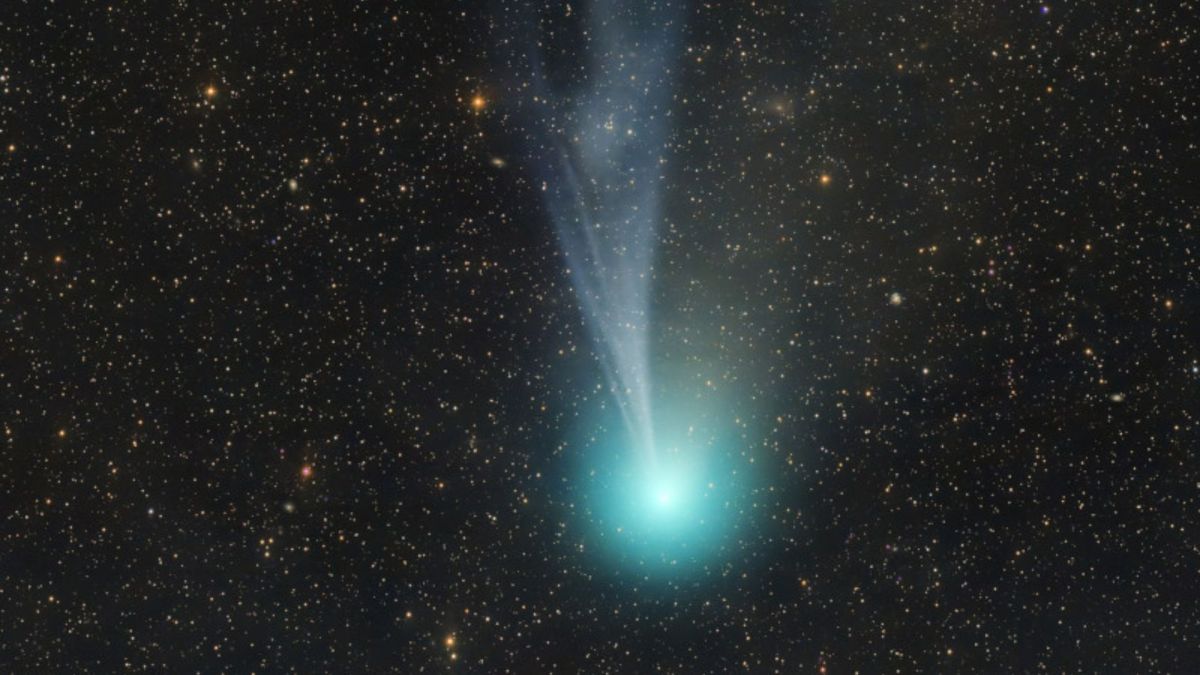 La comète 12P/Pons-Brooks. // Source : Via X @apod (photo recadrée) La comète 12P/Pons-Brooks. // Source : Via X @apod (photo recadrée)