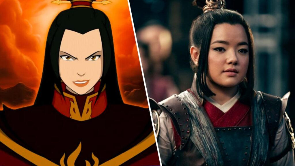 Azula dans l'animé / dans la série Netflix. // Source : Nickelodeon / Netflix Azula dans l'animé / dans la série Netflix. // Source : Nickelodeon / Netflix