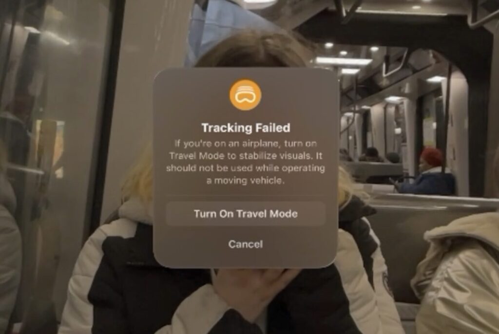 Dans un objet en déplacement, comme le métro ici, le Mode Travel est suggéré pour stabiliser les applications. Mais il ne permet pas de se déplacer. Dans un objet en déplacement, comme le métro ici, le Mode Travel est suggéré pour stabiliser les applications. Mais il ne permet pas de se déplacer.