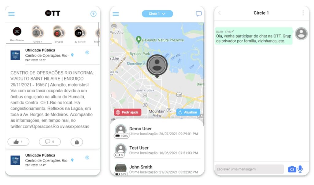L'interface d'OTT intègre aussi une carte avec les lieux à éviter. L'interface d'OTT intègre aussi une carte avec les lieux à éviter.