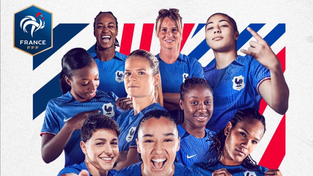 L'équipe de France de foot féminin // Source : Twitter Équipe de France Féminine L'équipe de France de foot féminin // Source : Twitter Équipe de France Féminine