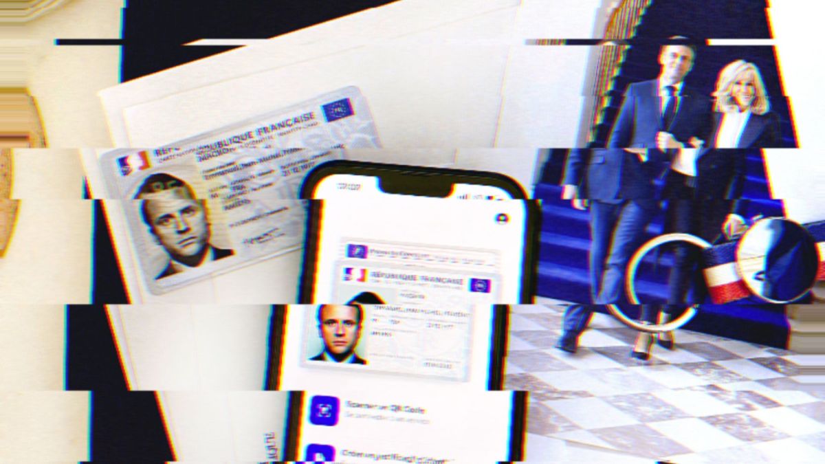 Il ne faut pas mettre des photos de sa carte d'identité sur les réseaux sociaux. // Source : Via X @EmmanuelMacron (modifié avec Canva) Il ne faut pas mettre des photos de sa carte d'identité sur les réseaux sociaux. // Source : Via X @EmmanuelMacron (modifié avec Canva)