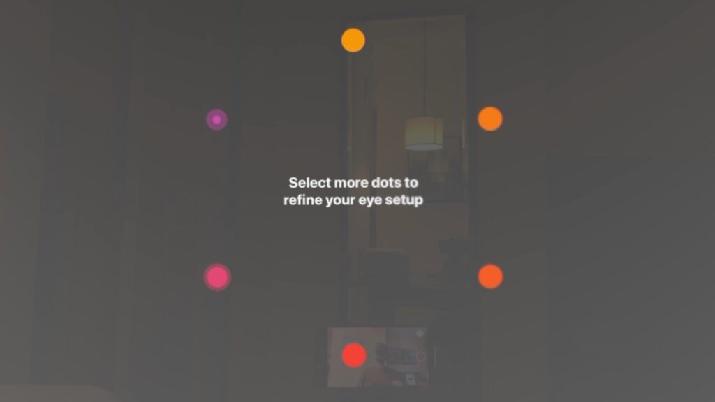 La configuration du regard dans visionOS. La configuration du regard dans visionOS.