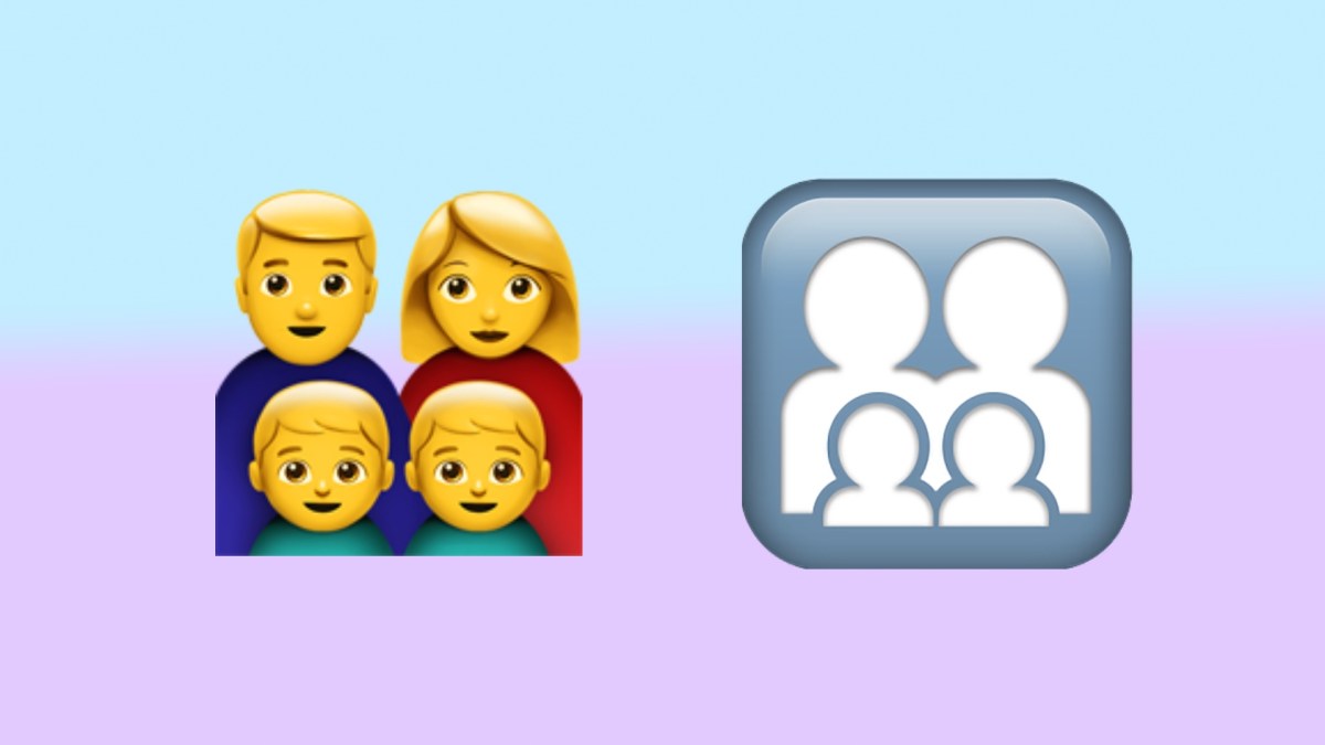 Les anciens et nouveaux emoji famille. // Source : Numerama Les anciens et nouveaux emoji famille. // Source : Numerama