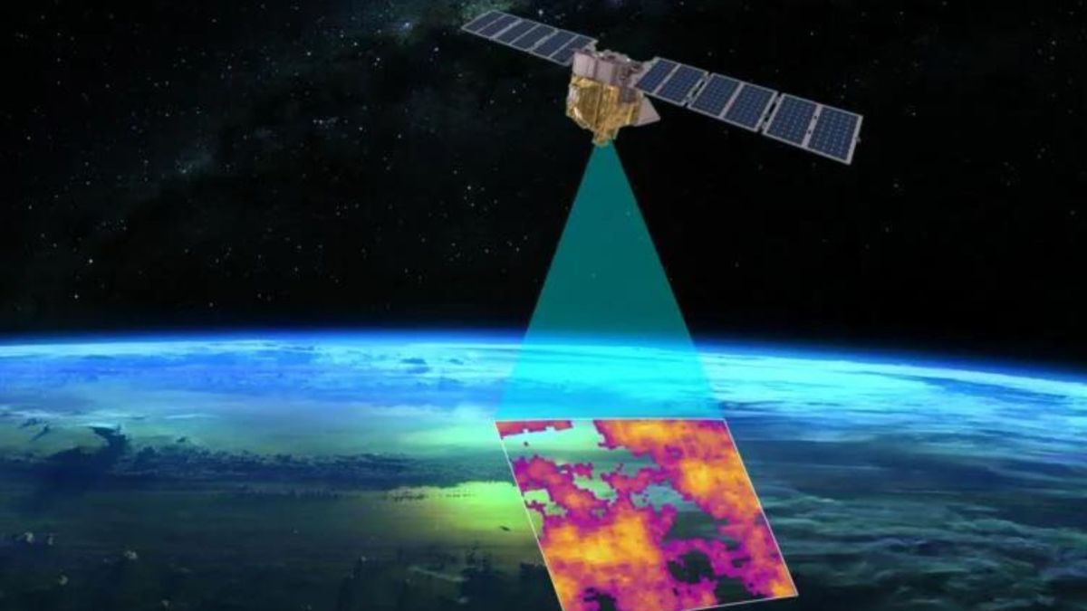 Le satellite MethaneSAT, visant à détecter les fuites de méthane. // Source : Google Le satellite MethaneSAT, visant à détecter les fuites de méthane. // Source : Google