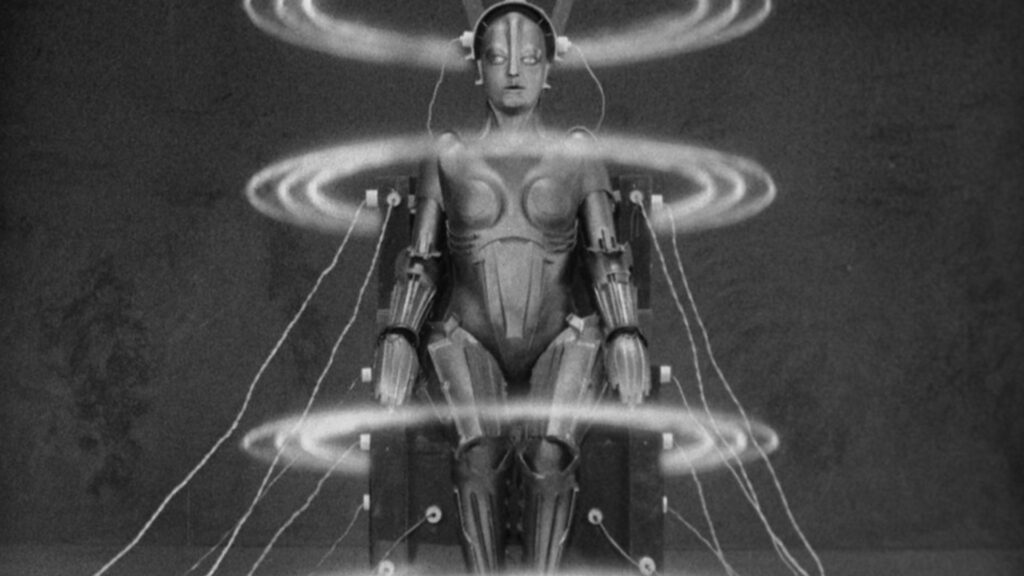 L'androïde du film Metropolis de 1927. L'androïde du film Metropolis de 1927.