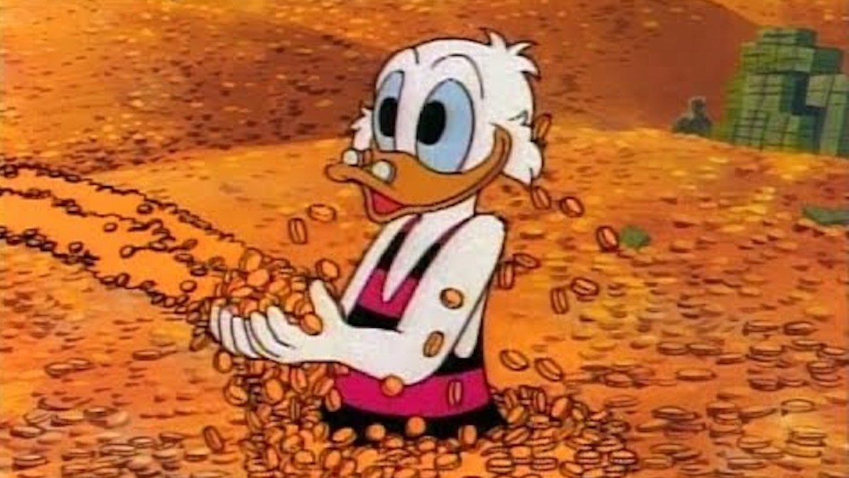 Picsou dans son coffre remplir d'or Picsou dans son coffre remplir d'or