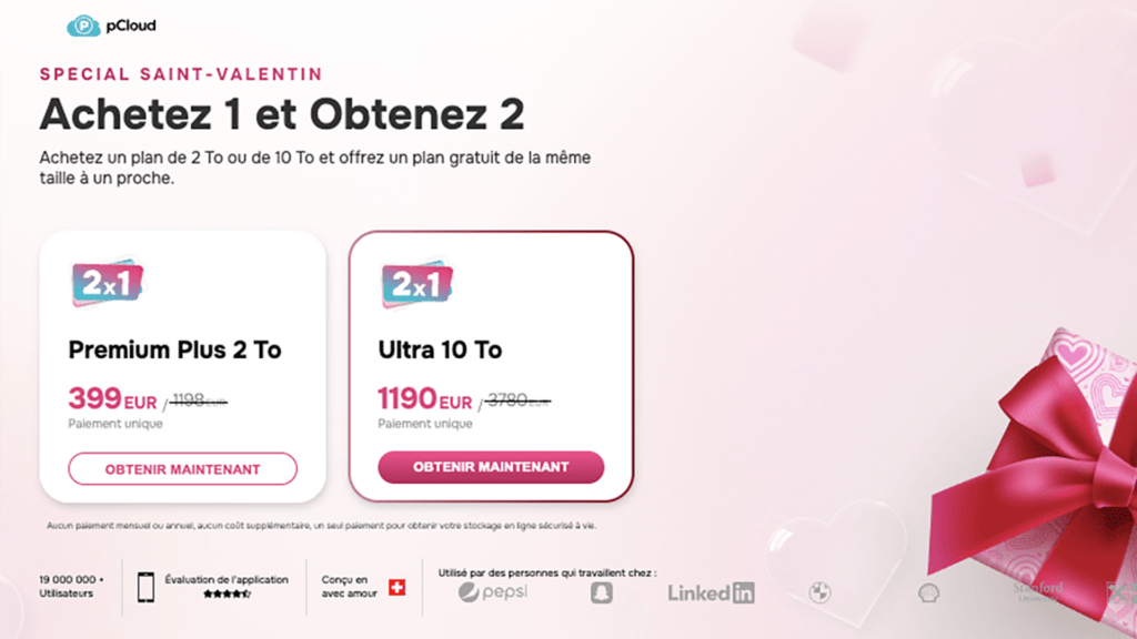 Pour découvrir les services de pCloud, il suffit de se rendre sur leur site dédié // Source : pCloud Pour découvrir les services de pCloud, il suffit de se rendre sur leur site dédié // Source : pCloud