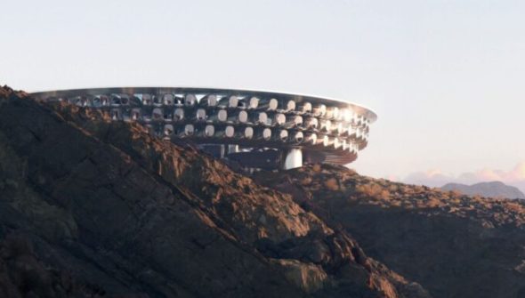 Le futur hôtel Raffles de Trojena // Source : Raffles
