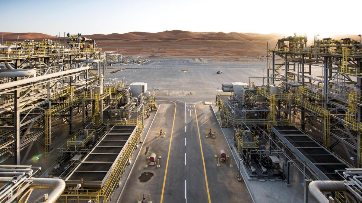 Aramco site production pétrole Shaybah // Source : Aramco Aramco site production pétrole Shaybah // Source : Aramco
