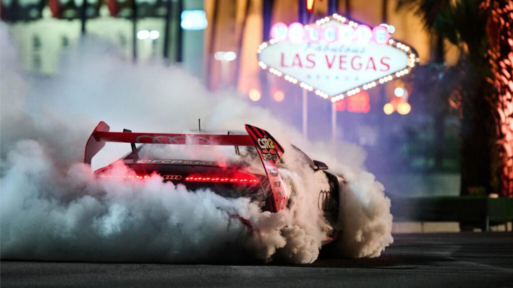 En effet une électrique comme celle-là pollue à cause de ses pneus // Source : Audi En effet une électrique comme celle-là pollue à cause de ses pneus // Source : Audi
