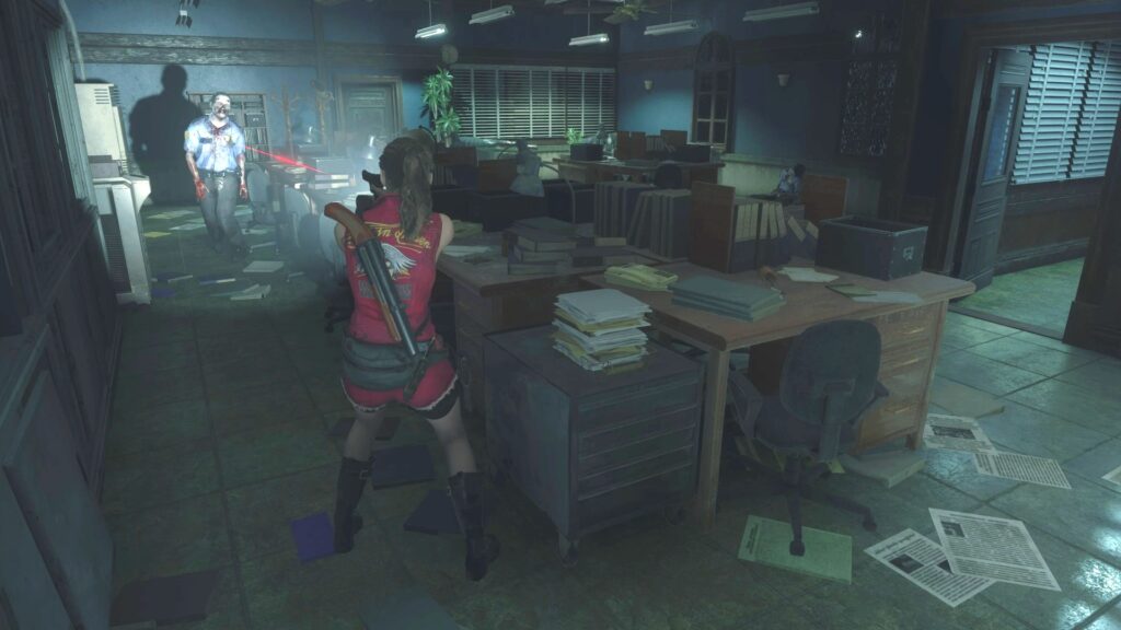 Resident Evil 2 avec des caméras fixes // Source : Nexus Mods