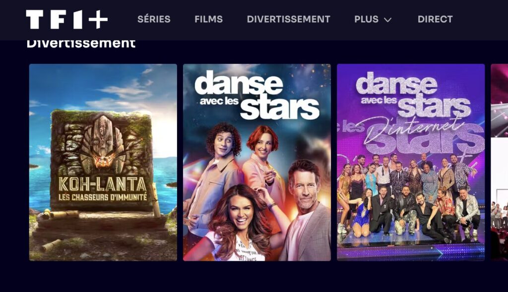 Sur TF1+, l'émission de Michou est juste à côté du vrai DALS. Sur TF1+, l'émission de Michou est juste à côté du vrai DALS.