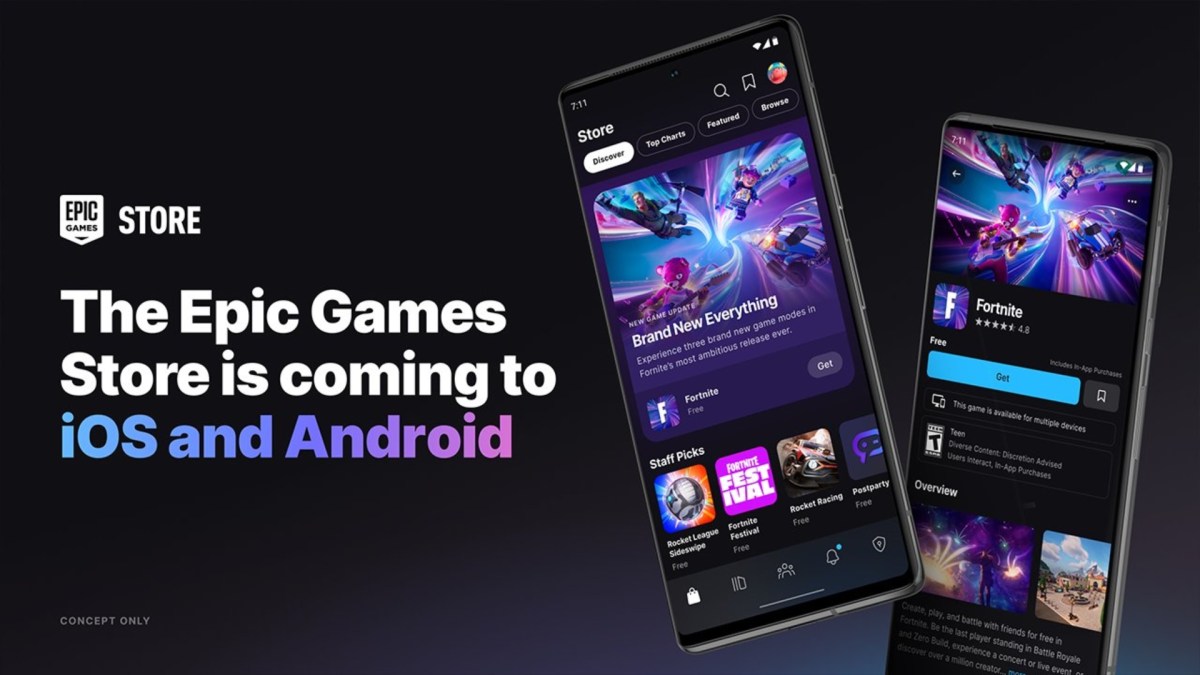 L'Epic Games Store sur smartphone. // Source : Epic L'Epic Games Store sur smartphone. // Source : Epic