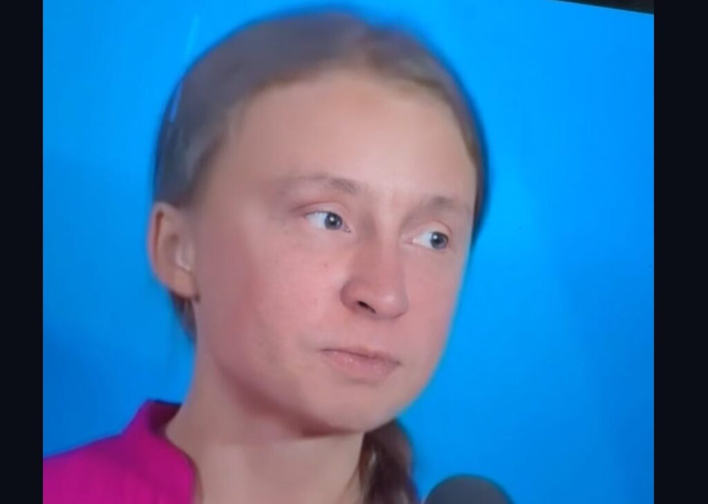 Le visage de Vladmir Poutine sur le corps de Greta Thunberg. // Source : Numerama Le visage de Vladmir Poutine sur le corps de Greta Thunberg. // Source : Numerama