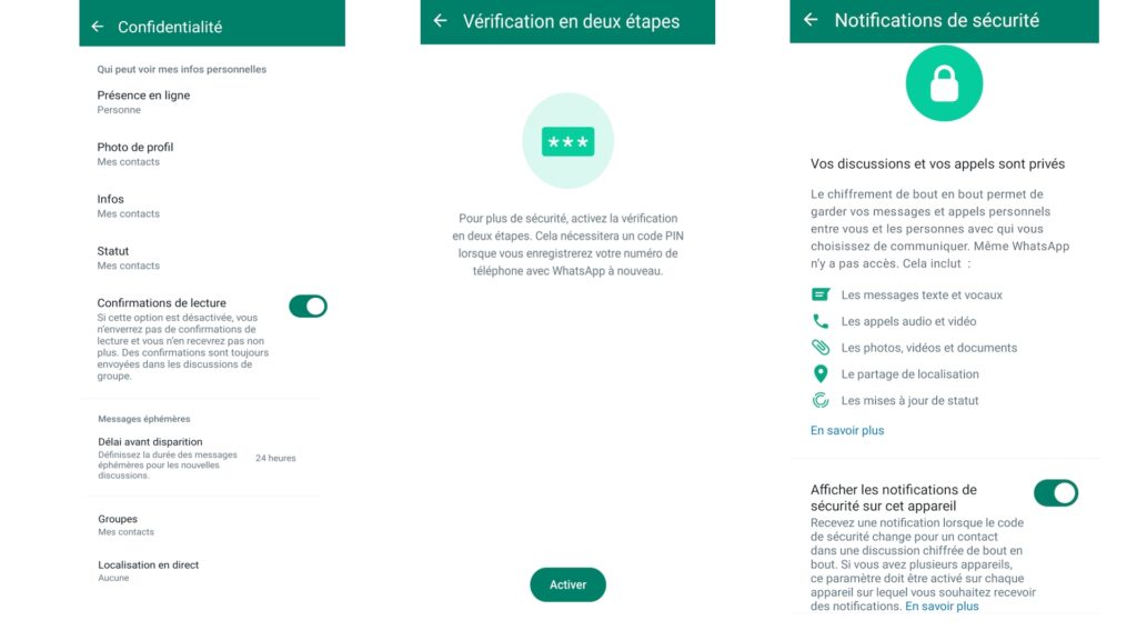 Un bon paramétrage de WhatsApp pour optimiser la confidentialité de ses données // Source : Numerama Un bon paramétrage de WhatsApp pour optimiser la confidentialité de ses données // Source : Numerama