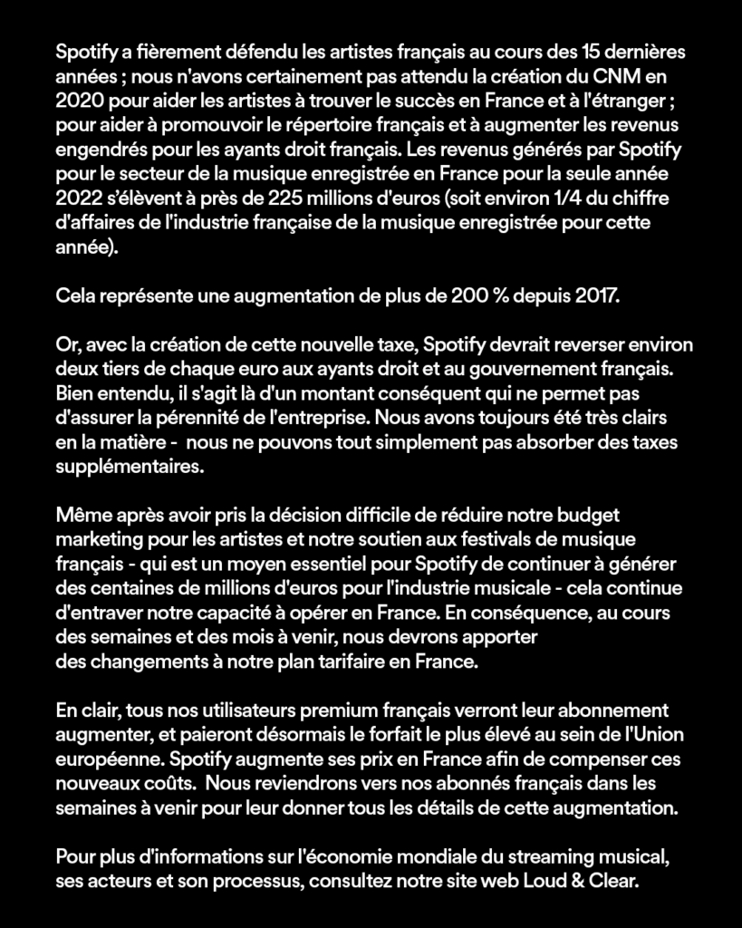 Page 2. // Source : Spotify, 7 mars 2024 Page 2. // Source : Spotify, 7 mars 2024