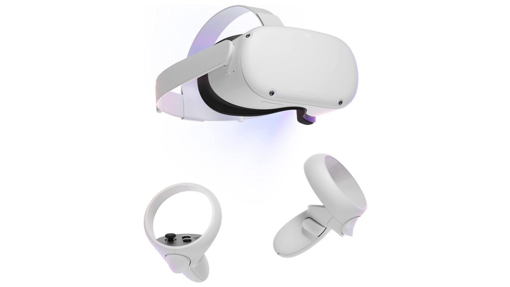 Le Meta Quest 2 embarque deux manettes plus grandes que son prédécesseur // Source: Amazon Le Meta Quest 2 embarque deux manettes plus grandes que son prédécesseur // Source: Amazon