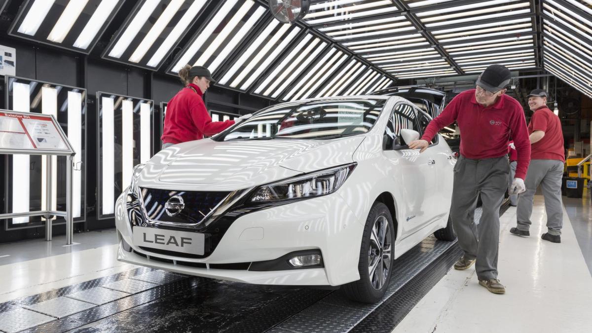 Nissan Leaf produite en Angleterre // Source : Nissan Nissan Leaf produite en Angleterre // Source : Nissan