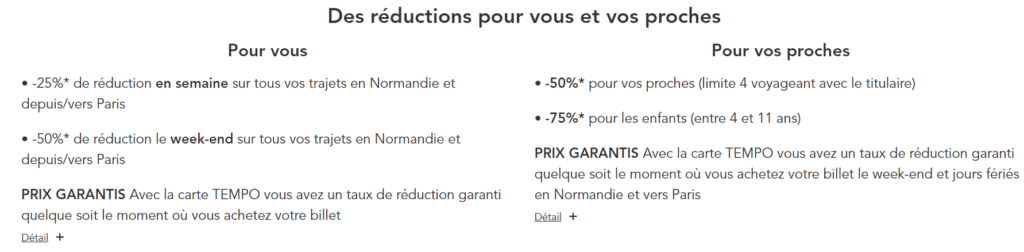 Grâce au Nomad Days, vous avez accès à toutes les réductions proposées par la carte Tempo Normandie Paris // Source: SNCF Grâce au Nomad Days, vous avez accès à toutes les réductions proposées par la carte Tempo Normandie Paris // Source: SNCF