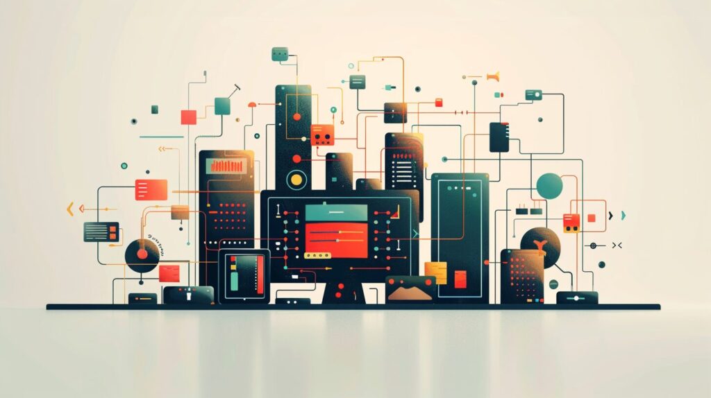 numerama_minimalist_illustration_of_an_IT_network_infrastruct_6cab1a8d-544d-48f7-ac9e-0104e96c2742_2