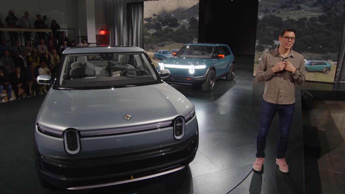 Invités surprise de la présentation Rivian : R3 et R3X // Source : Rivian Invités surprise de la présentation Rivian : R3 et R3X // Source : Rivian
