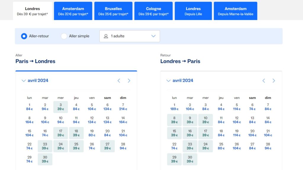 Plus de chances de trouver des tarifs avatangeux sur Eurostar // Source : Eurostar Plus de chances de trouver des tarifs avatangeux sur Eurostar // Source : Eurostar