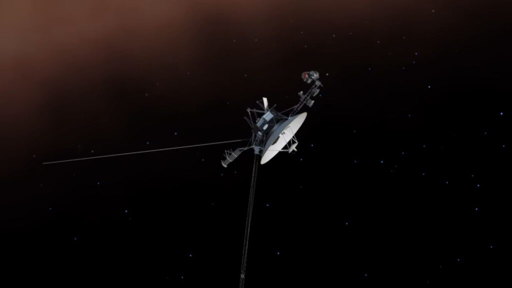 Une sonde Voyager. // Source : Capture YouTube Nasa JPL Une sonde Voyager. // Source : Capture YouTube Nasa JPL