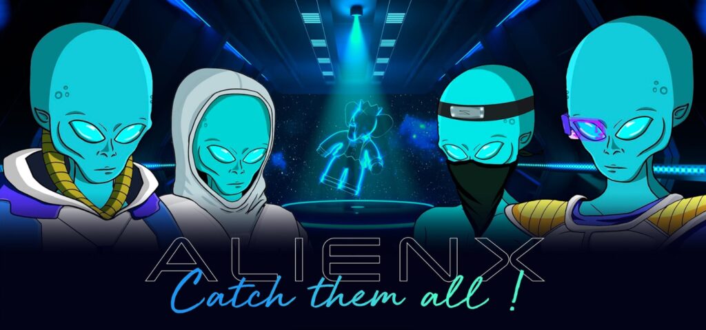 Les NFT AlienX, lancés par Vincent Faudemer // Source : Vincent Faudemer Les NFT AlienX, lancés par Vincent Faudemer // Source : Vincent Faudemer
