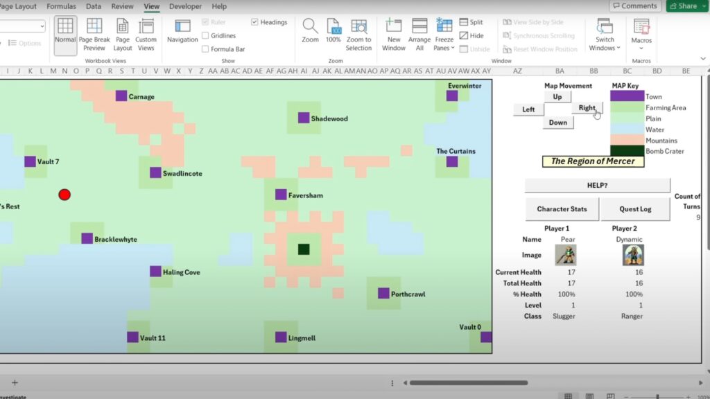 Fallout dans Excel // Source : Capture YouTube Fallout dans Excel // Source : Capture YouTube