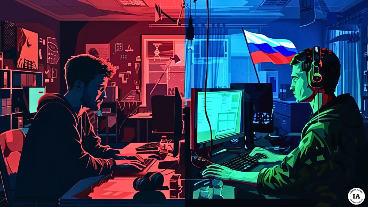 Le renseignement russe a développé de nouveaux logiciels. // Source : Numerama avec midjourney Le renseignement russe a développé de nouveaux logiciels. // Source : Numerama avec midjourney