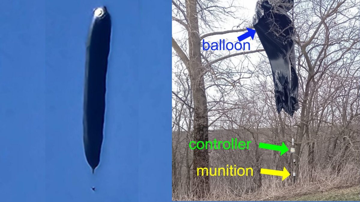 Le ballon possiblement ukrainien repéré en Russie. // Source : X / DanielR Le ballon possiblement ukrainien repéré en Russie. // Source : X / DanielR