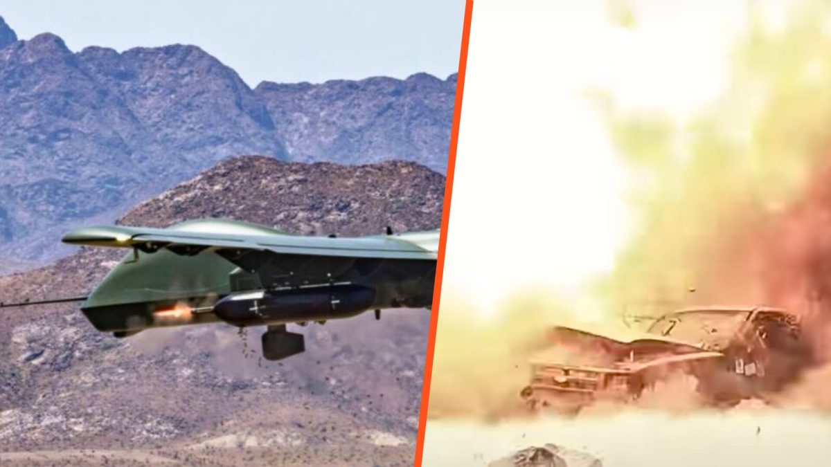 General Atomics a mis en scène un tir de son dernier drone. // Source : General Atomics General Atomics a mis en scène un tir de son dernier drone. // Source : General Atomics