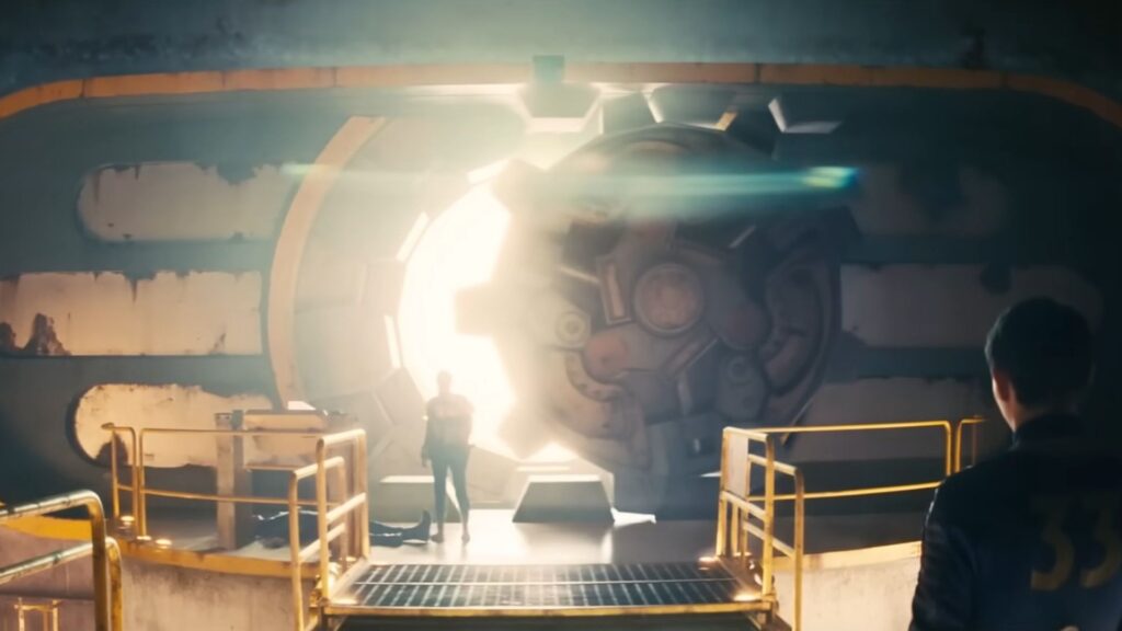 L'ouverture d'un abri / bunker dans la série Fallout. // Source : Prime Video L'ouverture d'un abri / bunker dans la série Fallout. // Source : Prime Video