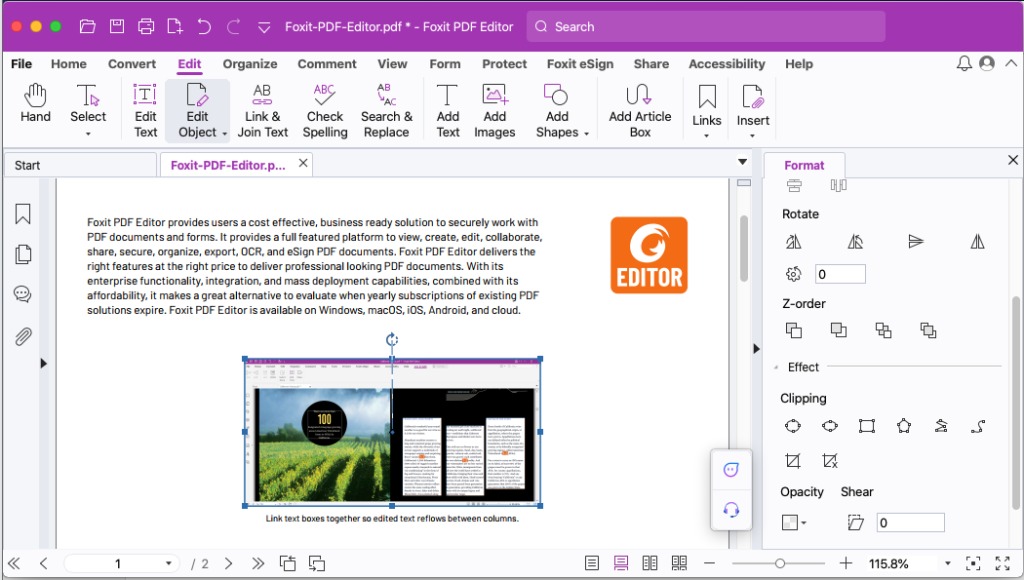 Foxit PDF Editor intègre des outils d'édition innovants pour vos PDF Foxit PDF Editor intègre des outils d'édition innovants pour vos PDF