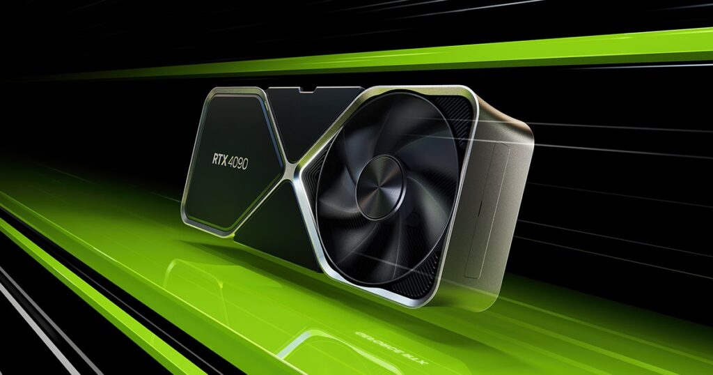 La carte graphique GeForce RTX 4090 de Nvidia. // Source : Nvidia La carte graphique GeForce RTX 4090 de Nvidia. // Source : Nvidia