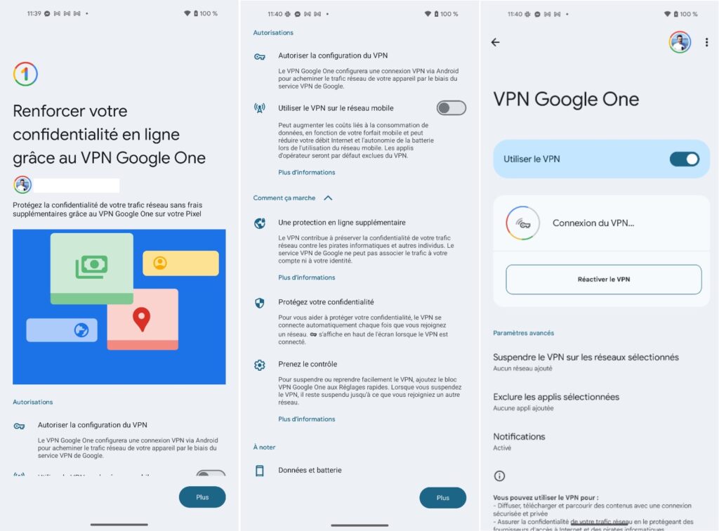 Le VPN Google One est caché dans les réglages d'Android. Le VPN Google One est caché dans les réglages d'Android.